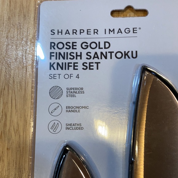 Sharper Image Santoku Rose Gold Knife Set - Picture 2 of 3